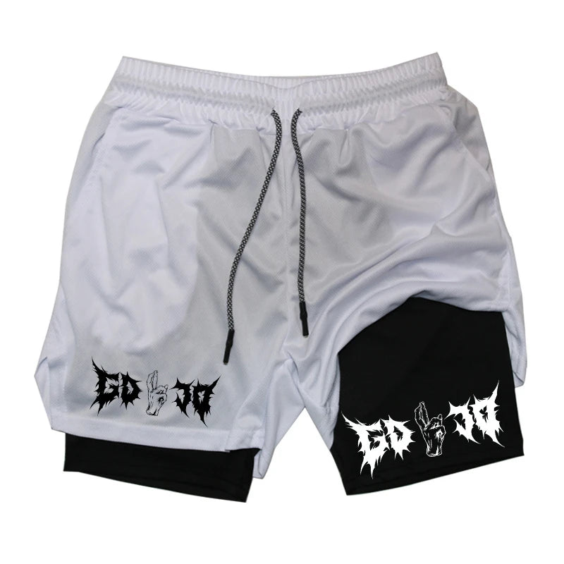 Men's 2-in-1 Compression Running Shorts with Phone Pocket