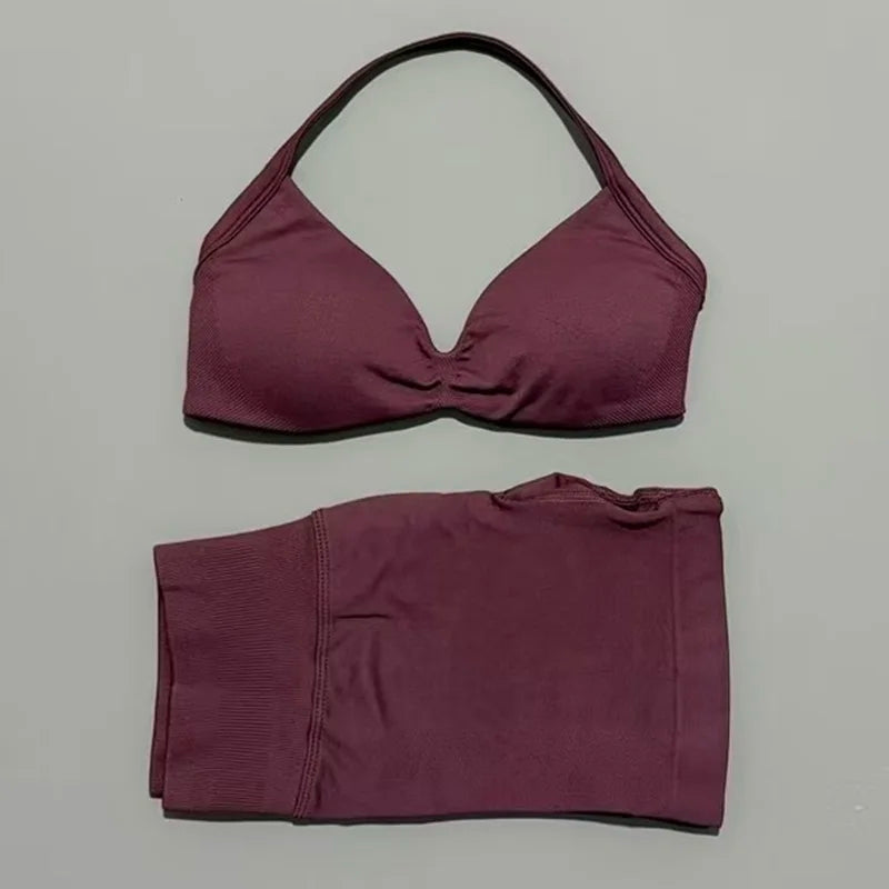 Women's 2-Piece Sports Bra and Shorts Activewear Set