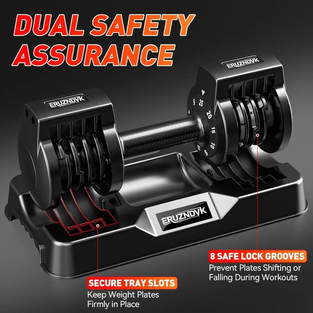 Adjustable Dumbbell Set Pair 5-in-1 Home Gym Weights