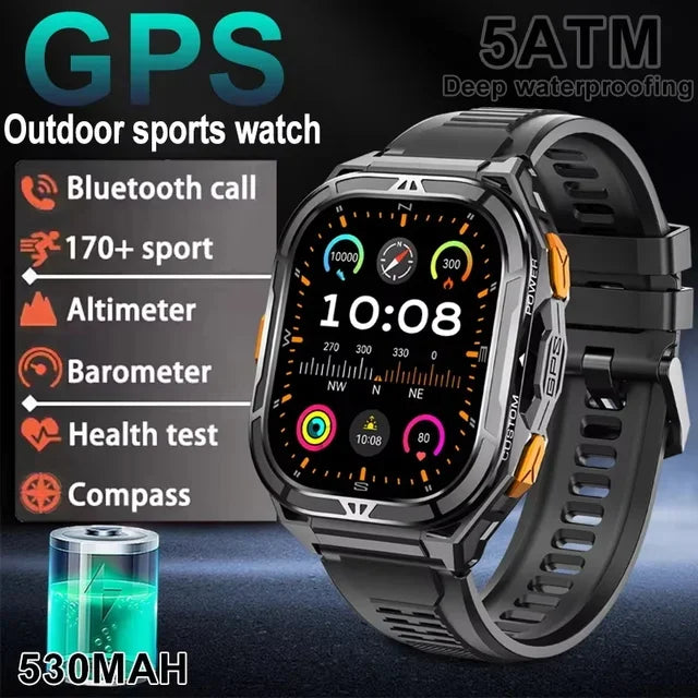 TANK X5 AMOLED GPS Waterproof Sports Smartwatch Fitness Tracker
