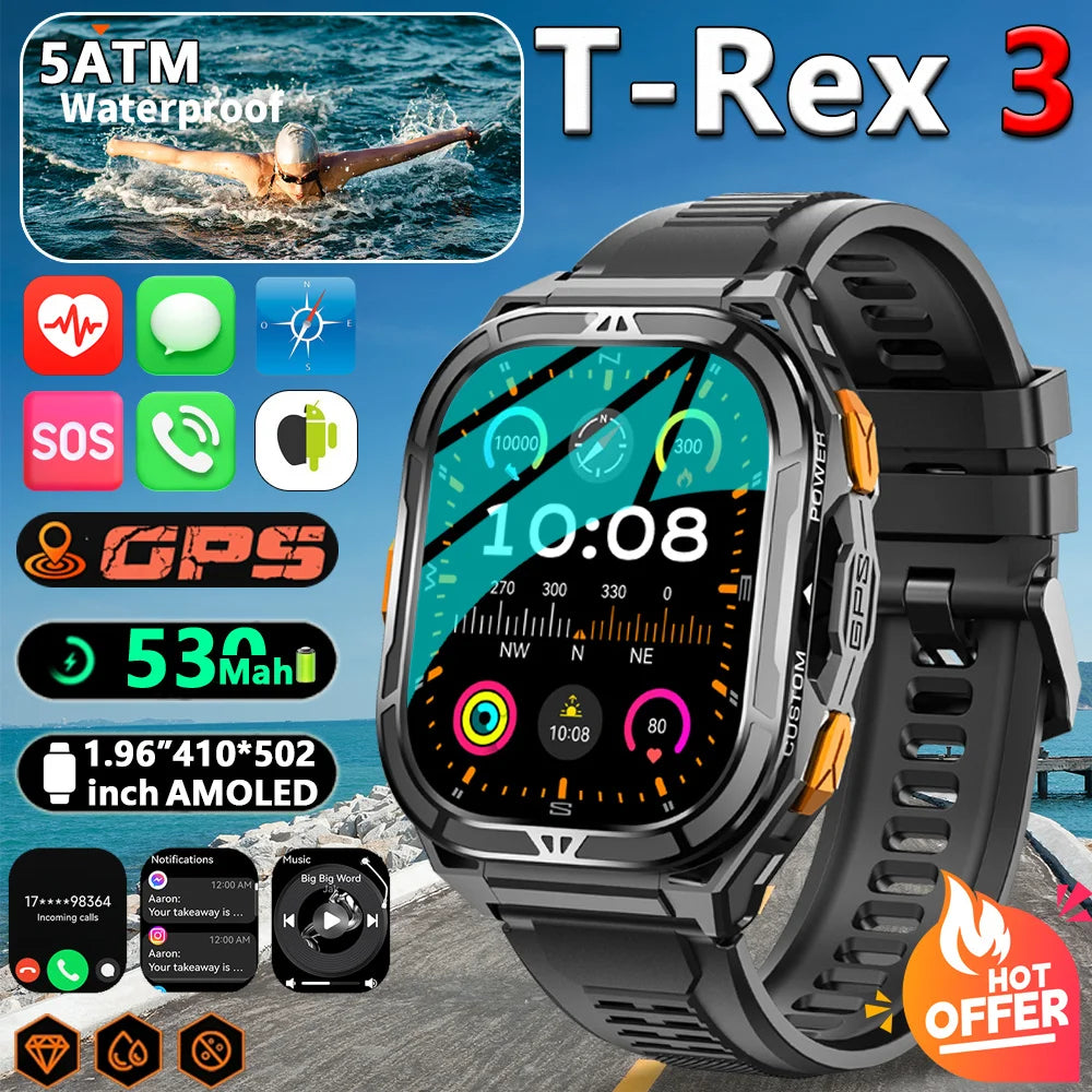 TANK X5 AMOLED GPS Waterproof Sports Smartwatch Fitness Tracker