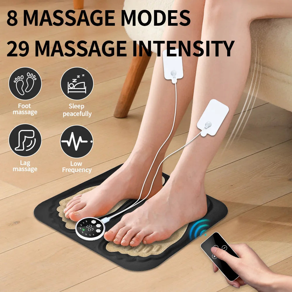 Portable Electric Shiatsu Foot Massager Acupressure Massage Mat Device