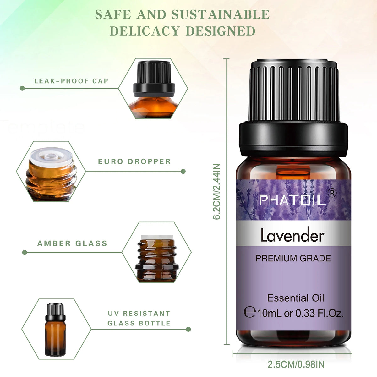 6pcs Essential Oils Set 10ml for Aromatherapy Diffuser