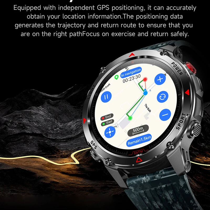 GPS Navigation AMOLED Smartwatch Bluetooth Call Sports Watch