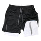 Men's 2-in-1 Compression Running Shorts with Phone Pocket