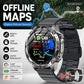 GPS Offline Map AMOLED Waterproof Sports Smartwatch Fitness Tracker