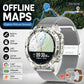 GPS Offline Map AMOLED Waterproof Sports Smartwatch Fitness Tracker