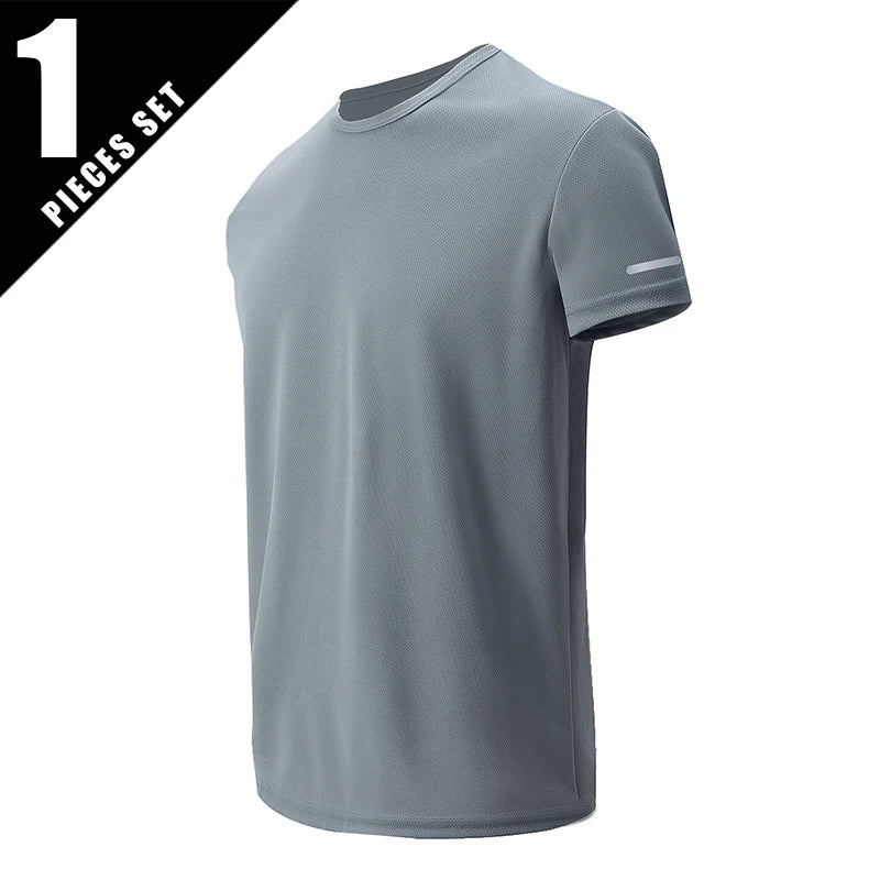 Men's Quick Dry Short Sleeve Sports T-Shirt Multipack