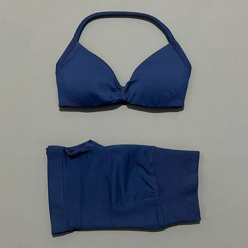 Women's 2-Piece Sports Bra and Shorts Activewear Set