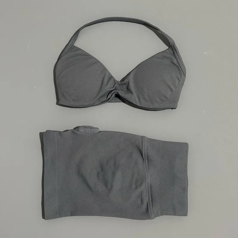 Women's 2-Piece Sports Bra and Shorts Activewear Set