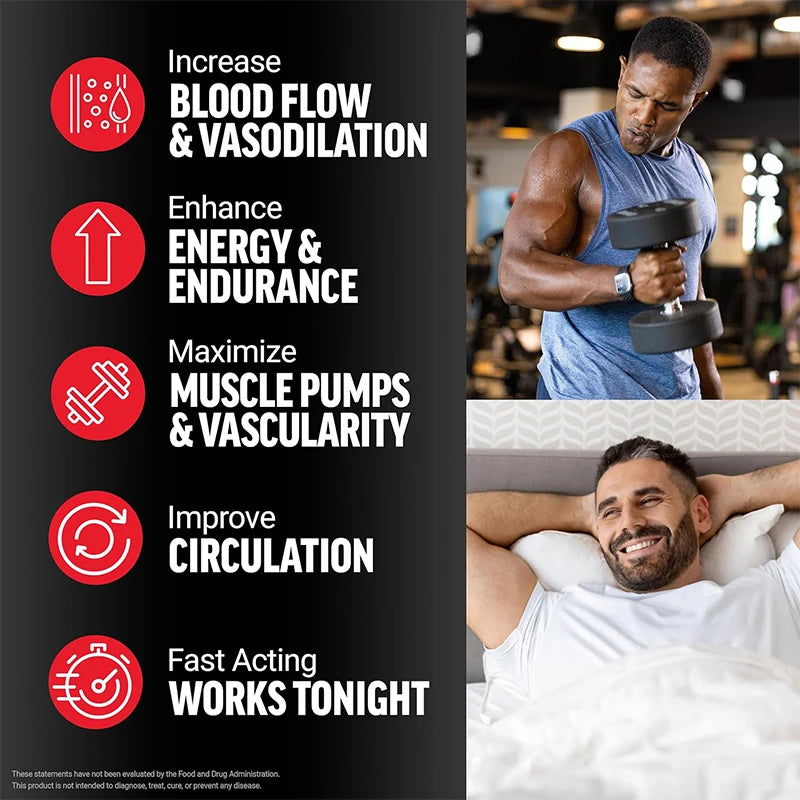 Nitric Oxide Booster Pre Workout Energy Pump Supplement