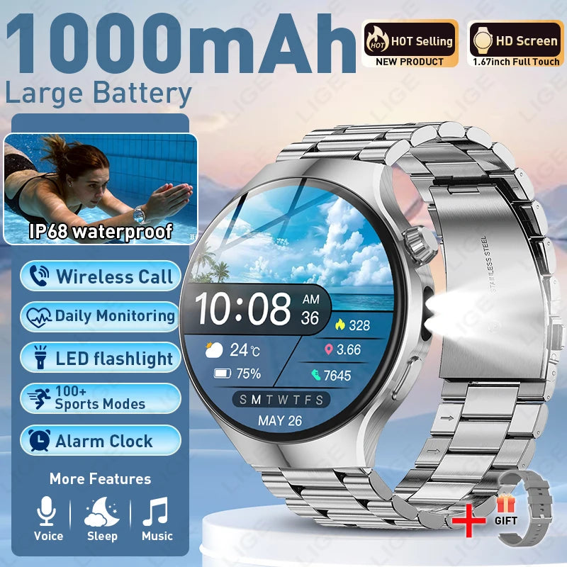 HD Smartwatch Bluetooth Calling Fitness Tracker Watch