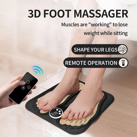 Portable Electric Shiatsu Foot Massager Acupressure Massage Mat Device