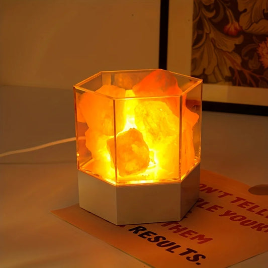 LED Himalayan Crystal Salt Lamp USB Night Light Decor