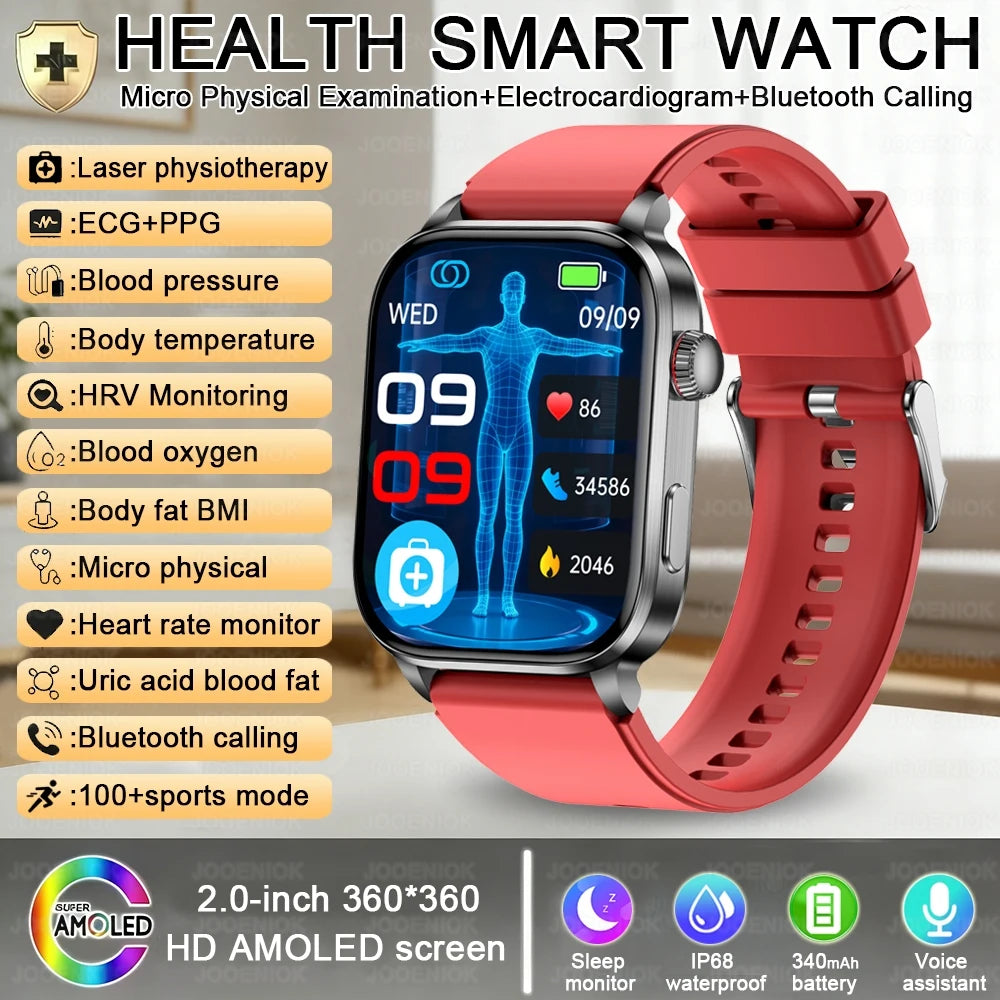 Smart Health Bluetooth Calling Sports Watch with AMOLED Display