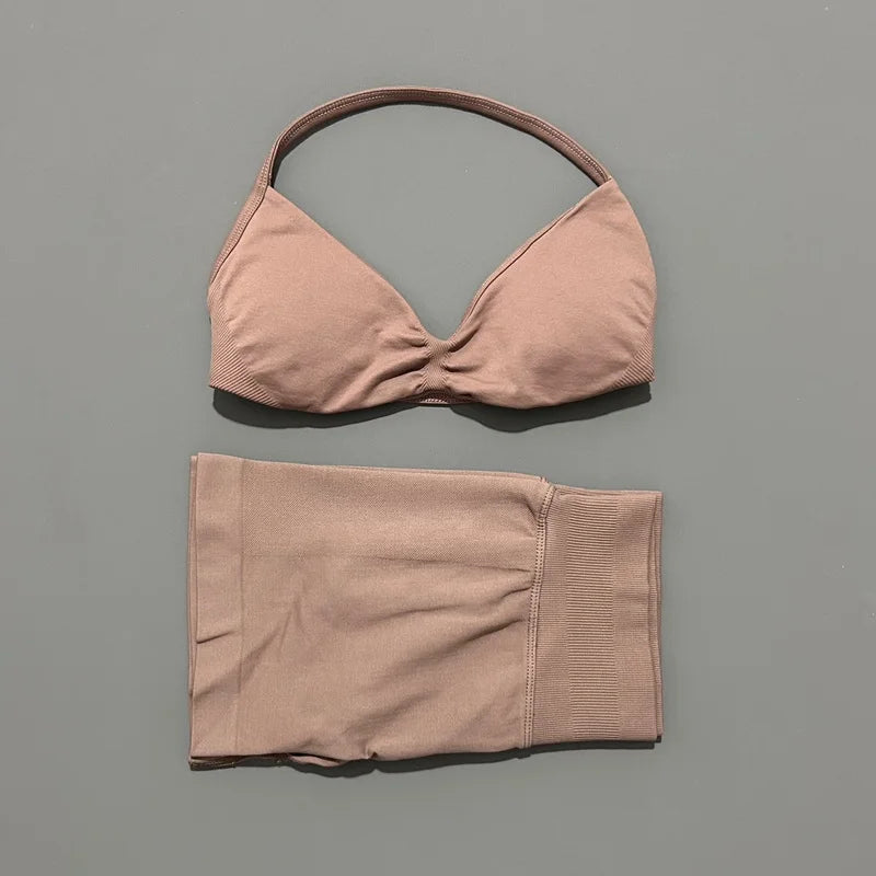 Women's 2-Piece Sports Bra and Shorts Activewear Set