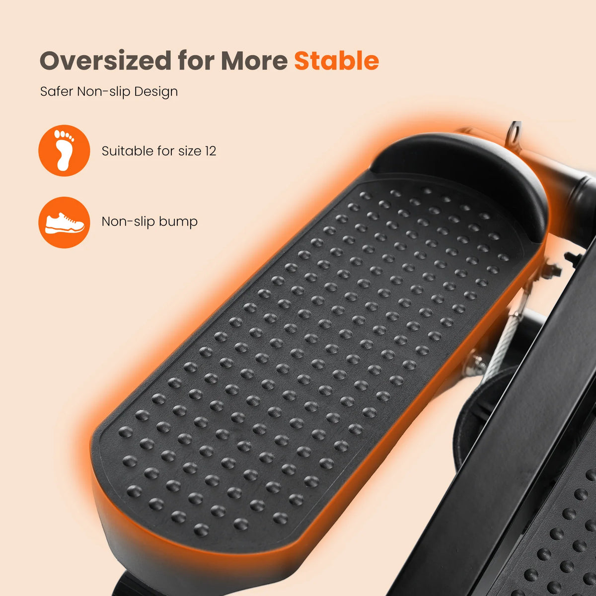 Mini Stepper with Bands Compact Cardio Machine