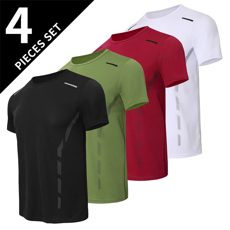 Men's Quick Dry Short Sleeve Sports T-Shirt Multipack