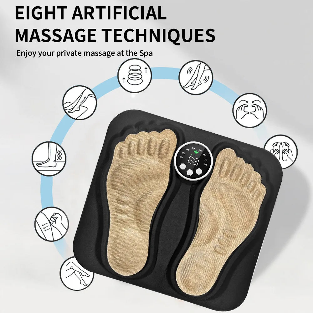Portable Electric Shiatsu Foot Massager Acupressure Massage Mat Device