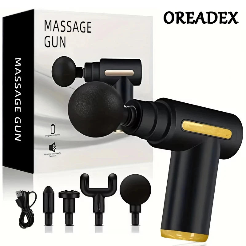 Portable Handheld Massage Gun USB Rechargeable Deep Tissue Massager