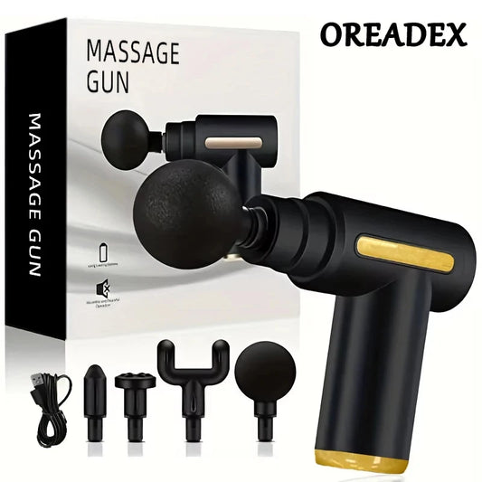 Portable Handheld Massage Gun USB Rechargeable Deep Tissue Massager