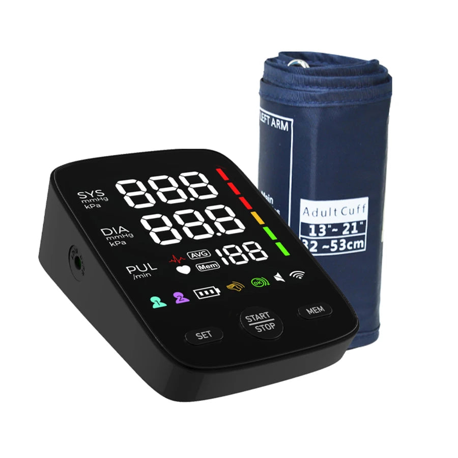 Automatic Upper Arm Blood Pressure Monitor with LED Display