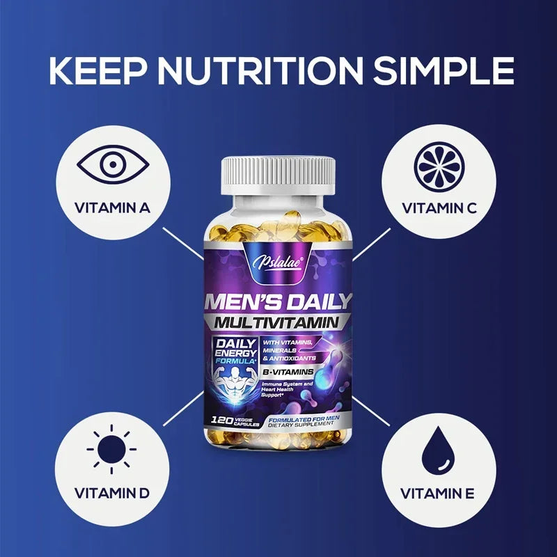 Men's Daily Multivitamin Energy Immunity Health Support Capsules