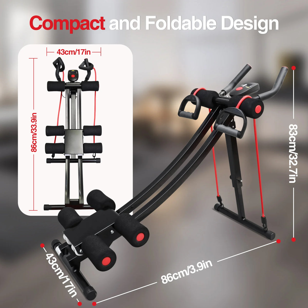 Foldable AB Machine Core Trainer Home Fitness Equipment