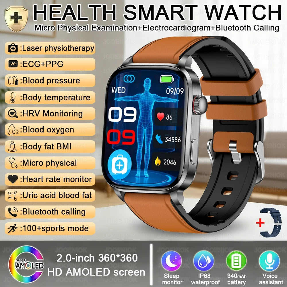 Smart Health Bluetooth Calling Sports Watch with AMOLED Display