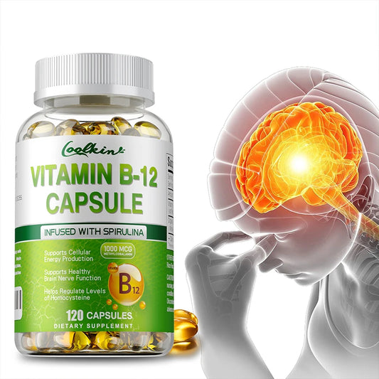 Vitamin B12 Methylcobalamin Energy Brain Mood Support Capsules