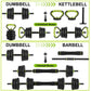 Adjustable Dumbbells 4-in-1 Home Gym Weight Set