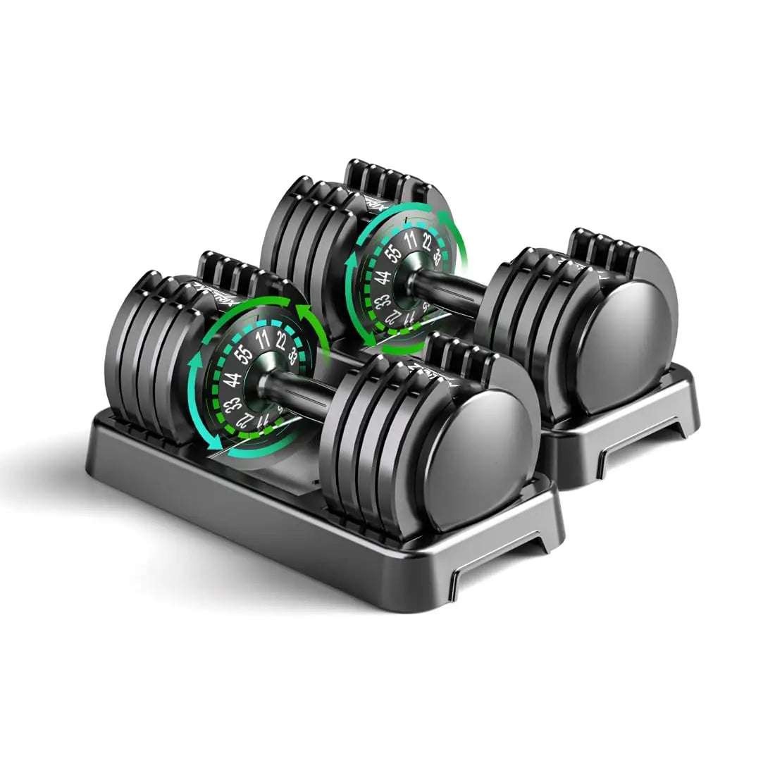 Adjustable Dumbbell Set Pair 5-in-1 Home Gym Weights