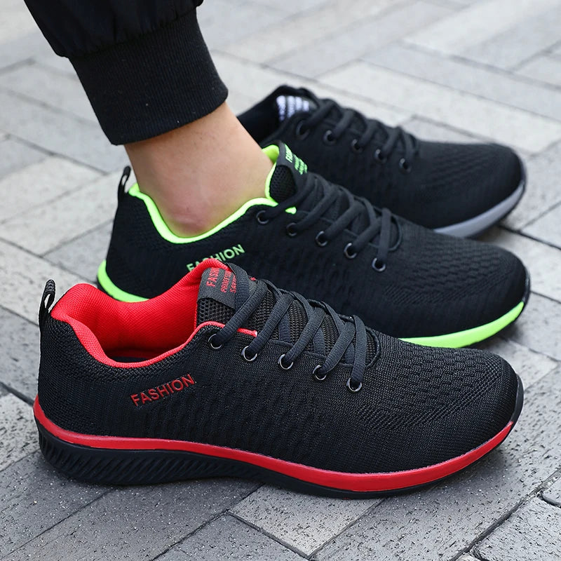 Men's Mesh Running Sneakers Lightweight Breathable Gym Shoes