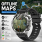 GPS Offline Map AMOLED Waterproof Sports Smartwatch Fitness Tracker
