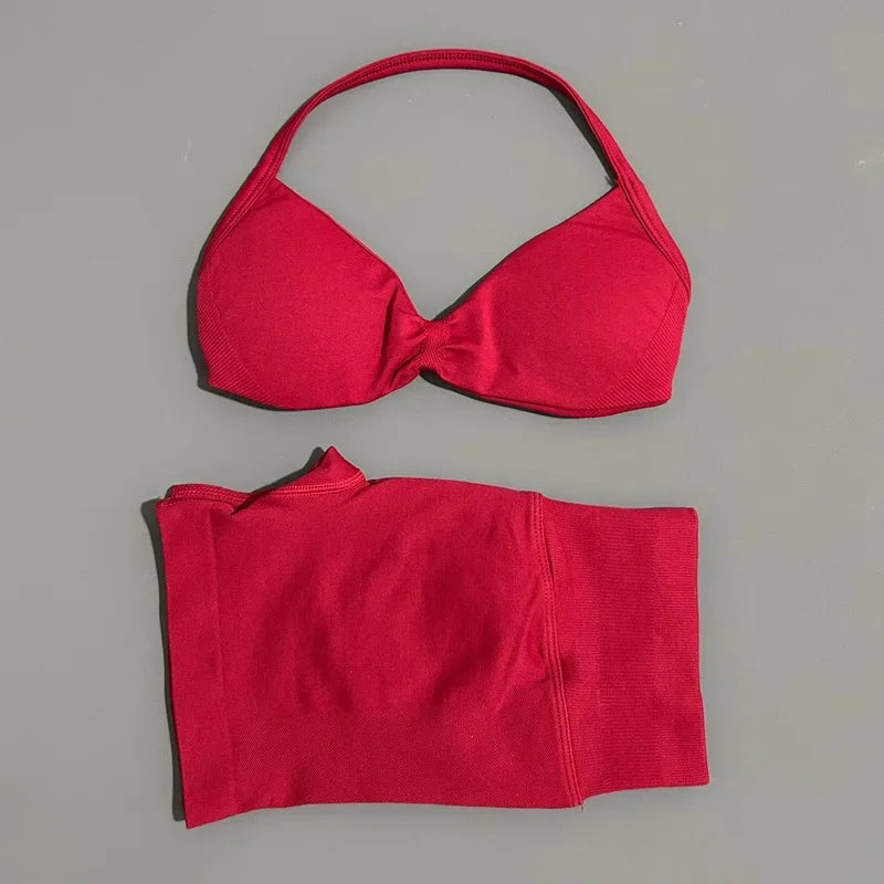 Women's 2-Piece Sports Bra and Shorts Activewear Set