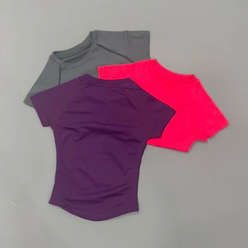 Women's Quick Dry Breathable Short Sleeve Sports T-Shirt