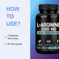 L-Arginine 3000mg Muscle Energy Endurance Heart Support