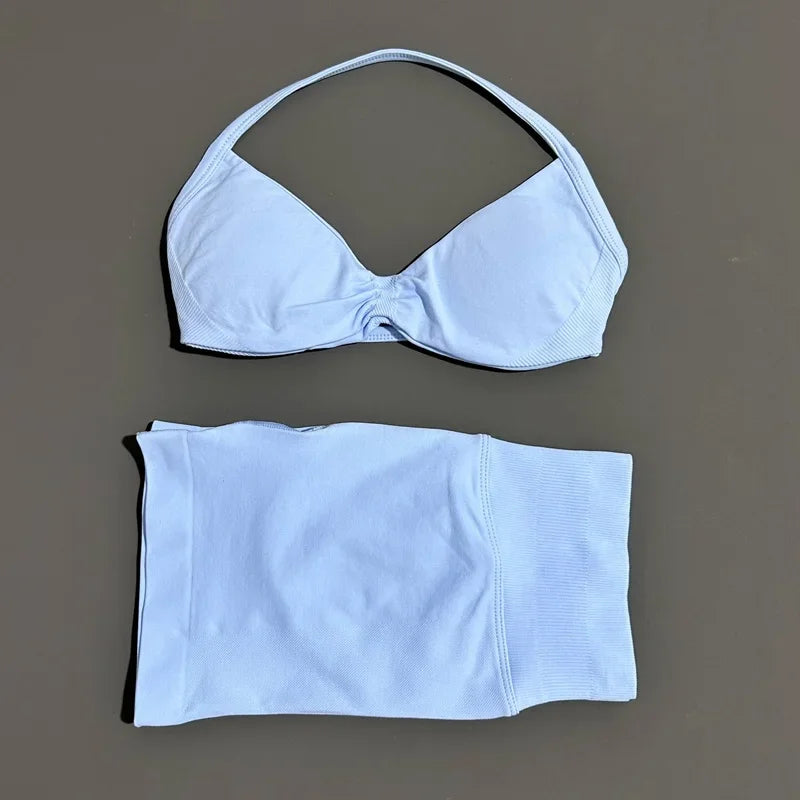 Women's 2-Piece Sports Bra and Shorts Activewear Set