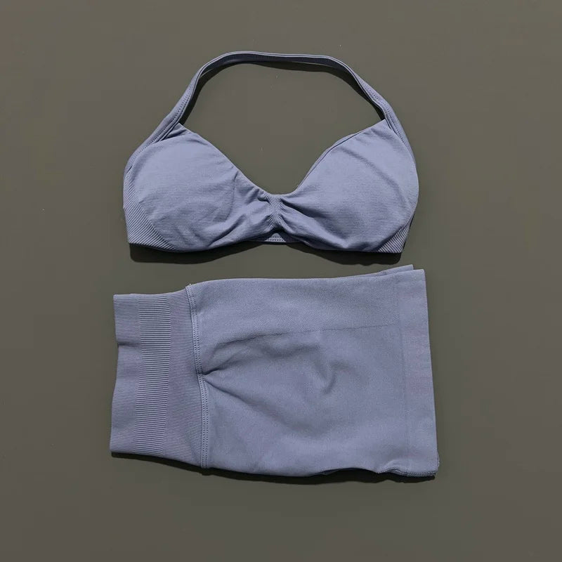 Women's 2-Piece Sports Bra and Shorts Activewear Set