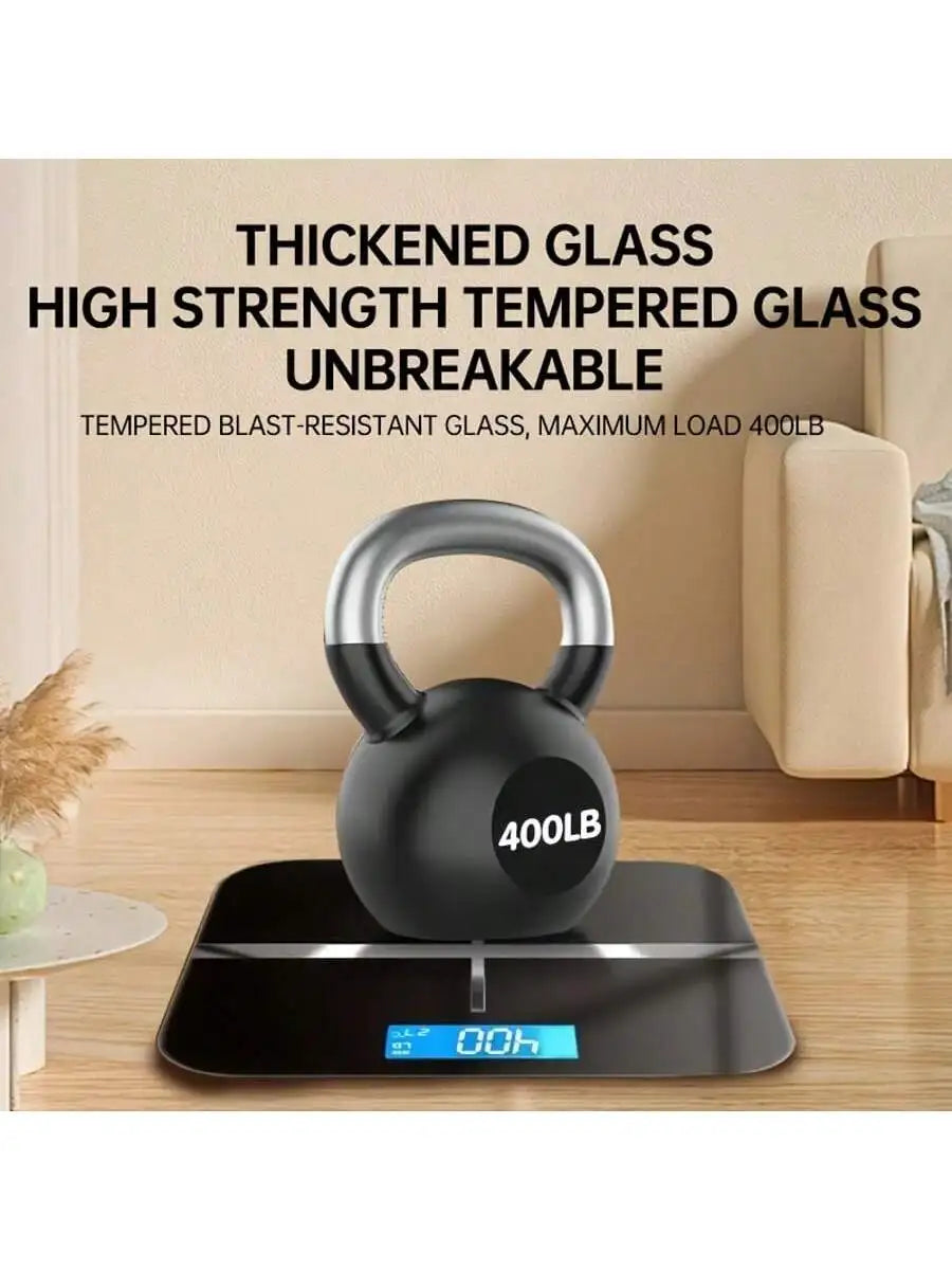 Smart Body Fat Weight Scale Tempered Glass Bathroom Scale