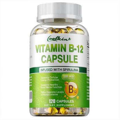 Vitamin B12 Methylcobalamin Energy Brain Mood Support Capsules