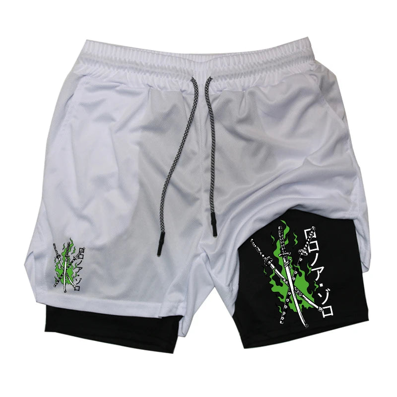 Men's 2-in-1 Compression Running Shorts with Phone Pocket