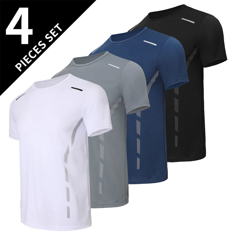 Men's Quick Dry Short Sleeve Sports T-Shirt Multipack