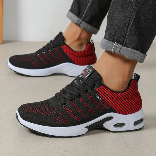 Men's Breathable Lace-Up Non-Slip Running Fashion Sneakers
