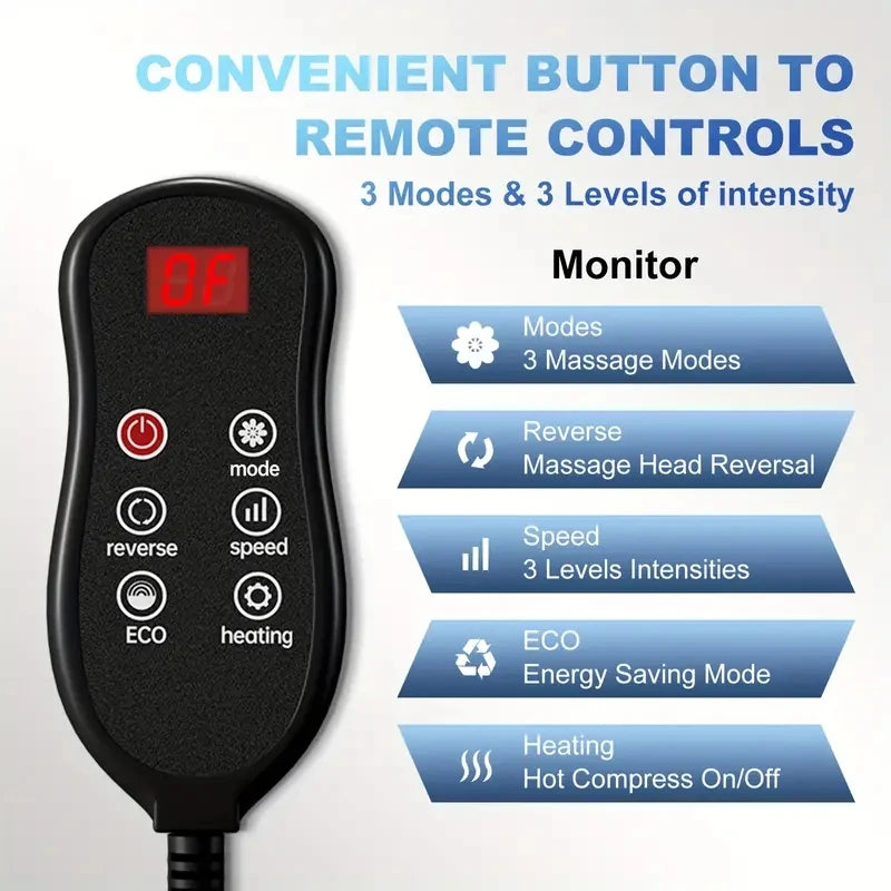 Extra Large Electric Foot Massager with Heat Shiatsu Therapy
