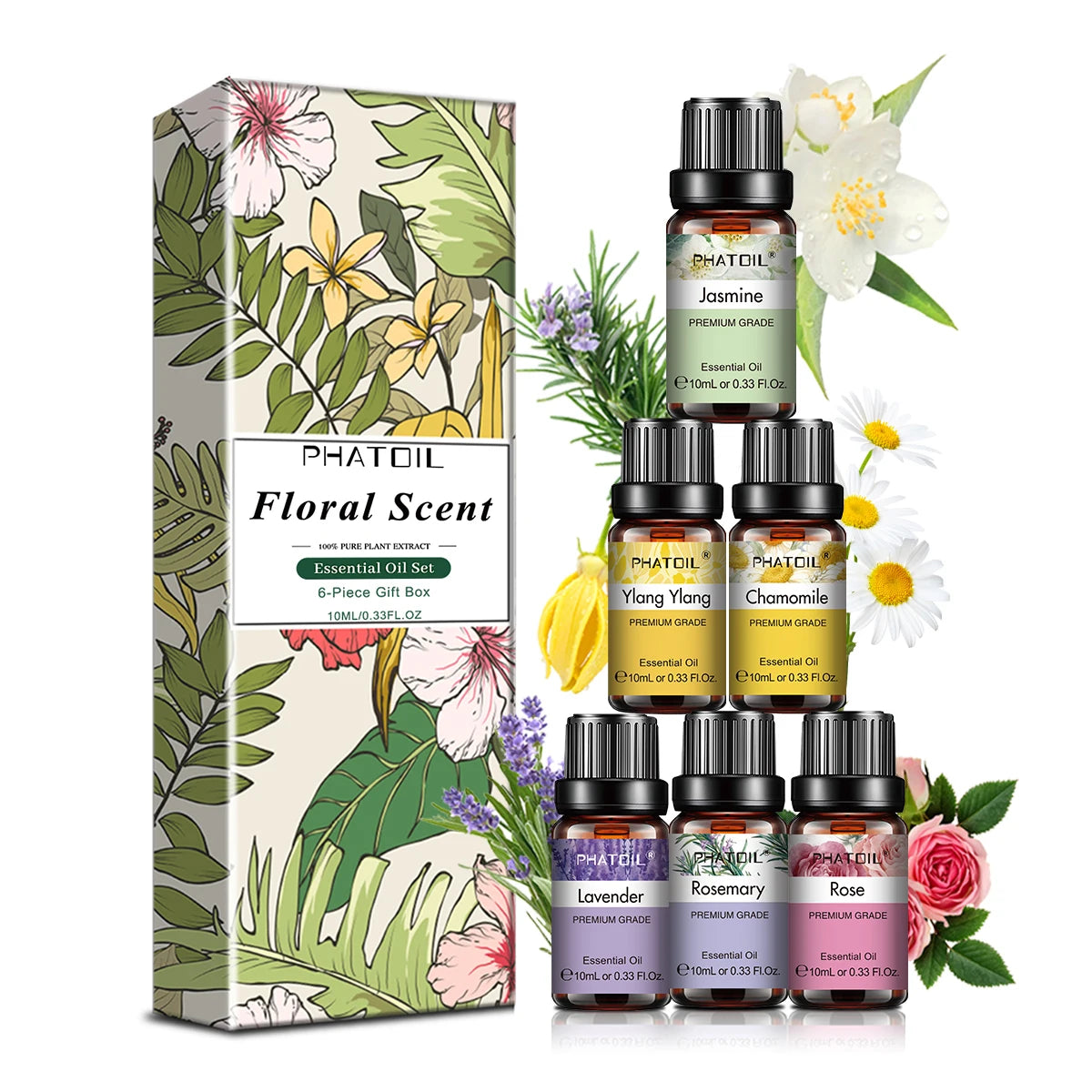 6pcs Essential Oils Set 10ml for Aromatherapy Diffuser