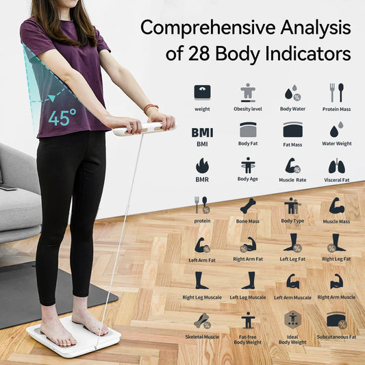 Smart Body Fat Scale with 8 Electrodes TFT Display