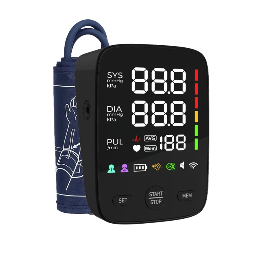 Automatic Upper Arm Blood Pressure Monitor with LED Display