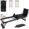 Foldable Pilates Reformer Machine Adjustable Home Workout Equipment