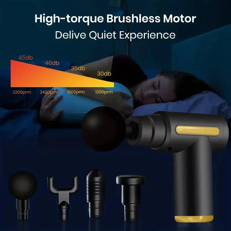 Portable Handheld Massage Gun USB Rechargeable Deep Tissue Massager